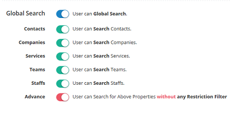 Global Search role