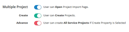 MultipleProjects Page Role