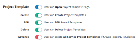 ProjectTemplates Page Role