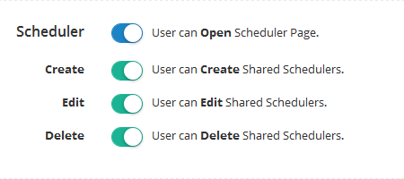 Super owner can control which user can see scheduler page