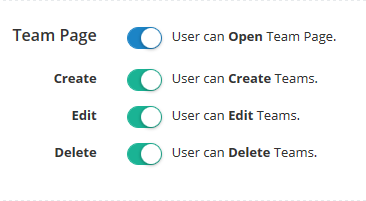 Super owner can control which user can see team page and what he can do on team page.